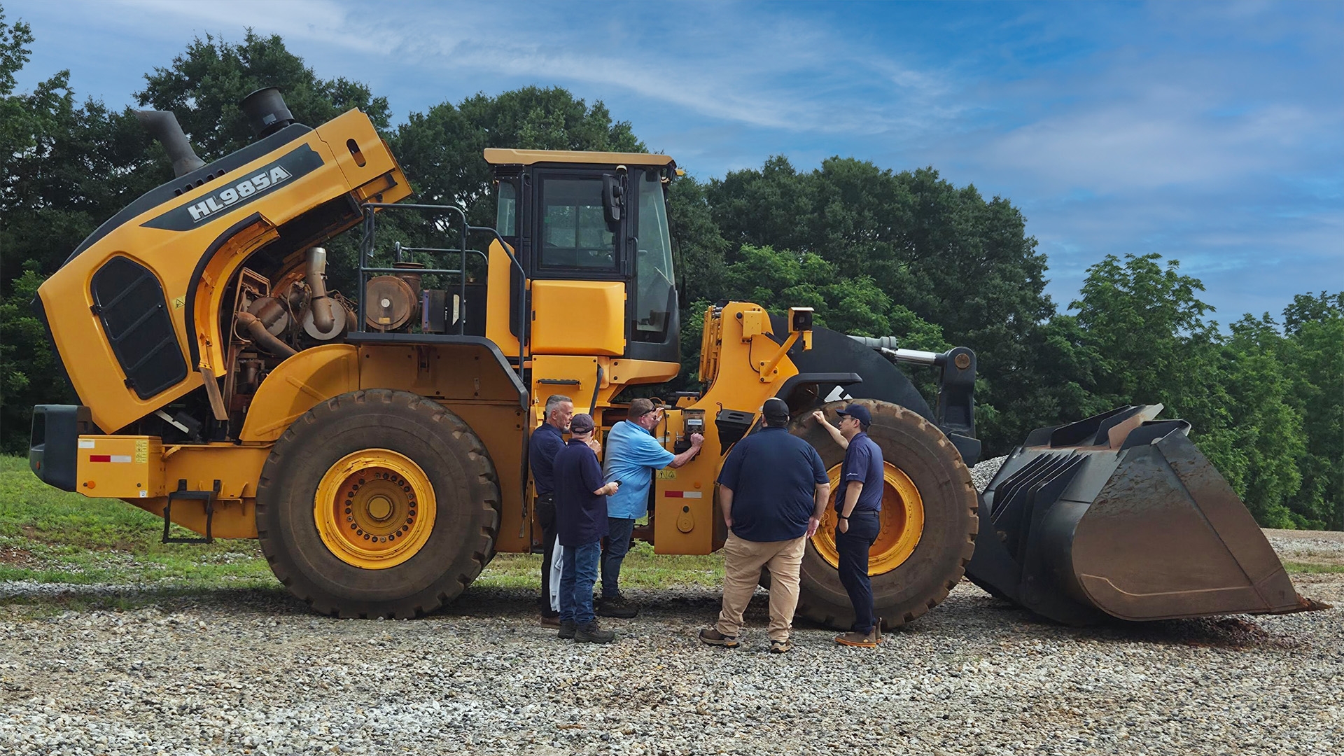 Wheel loader service training